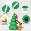 6.5 Feet Outdoor Inflatable Christmas Tree Santa Decor with LED Lights