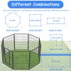 40in Outdoor Fence Heavy Duty Dog Pens 8 Panels Temporary Pet Playpen with Doors