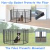 40in Outdoor Fence Heavy Duty Dog Pens 8 Panels Temporary Pet Playpen with Doors