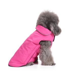 Reflective Dog Cotton Clothes Winter (Option: DZ155 Pink-S)