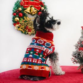 Pet Dog Christmas Turtleneck Sweater (Option: Color-S)