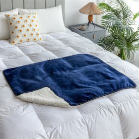 Lambswool Pet Blanket Duvet Waterproof (Option: Navy Blue-75X100cm)