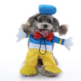 Pet Supplies Cartoon Upright Puppy Clothes (Option: PF89 Duck-S)