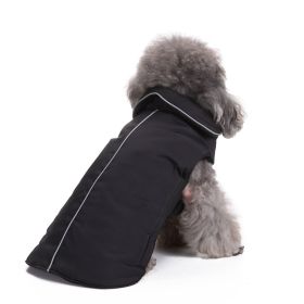 Reflective Dog Cotton Clothes Winter (Option: DZ152 Black-M)