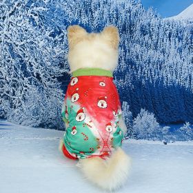 Pet Christmas Clothes Home Red Green (Option: Green Santa Claus-M)