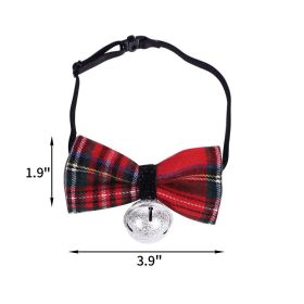 Pet Christmas Party Dress Up Dog Triangular Binder (Option: Red Plaid Christmas Hat)