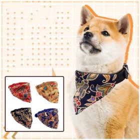 New Adjustable Pet Dog Triangular Bandage Puppy Cat Scarf Bandana Collar Bibs Cat Neck Decor Dress Up Birthday Party Washable (Color: Blue, size: 30cm)