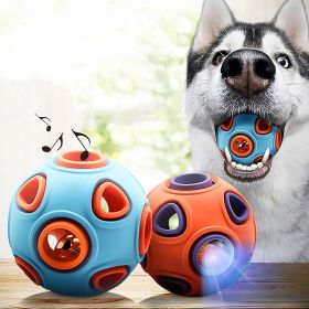 Luminous Sounding Dog Toy Ball (Color: Blue Bells, size: M)