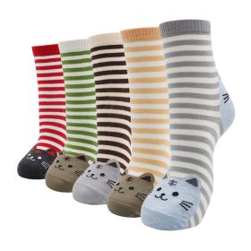 10 Pairs Fashion Colorful Kawaii Cute Cartoon Cotton Women Socks Harajuku Korean Halloween Cat Dog Owl Duck Fox Girl Socks (Color: JW2104, size: EU35-40)