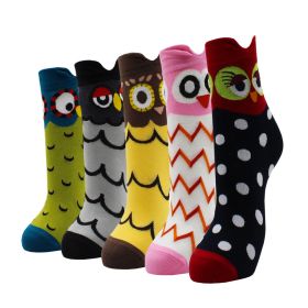 10 Pairs Fashion Colorful Kawaii Cute Cartoon Cotton Women Socks Harajuku Korean Halloween Cat Dog Owl Duck Fox Girl Socks (Color: JW2126, size: EU35-40)