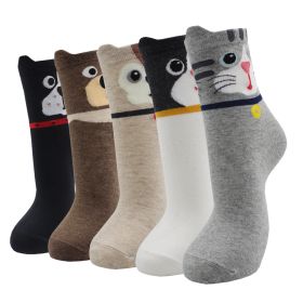 10 Pairs Fashion Colorful Kawaii Cute Cartoon Cotton Women Socks Harajuku Korean Halloween Cat Dog Owl Duck Fox Girl Socks (Color: JW2114, size: EU35-40)