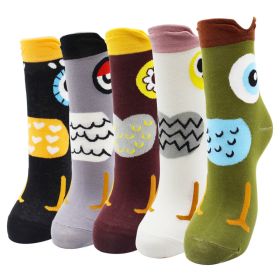 10 Pairs Fashion Colorful Kawaii Cute Cartoon Cotton Women Socks Harajuku Korean Halloween Cat Dog Owl Duck Fox Girl Socks (Color: AYT006, size: EU35-40)