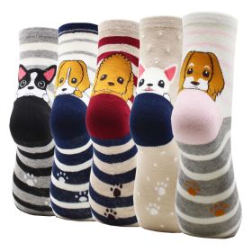 10 Pairs Fashion Colorful Kawaii Cute Cartoon Cotton Women Socks Harajuku Korean Halloween Cat Dog Owl Duck Fox Girl Socks (Color: AYT024, size: EU35-40)