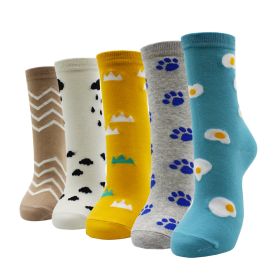 10 Pairs Fashion Colorful Kawaii Cute Cartoon Cotton Women Socks Harajuku Korean Halloween Cat Dog Owl Duck Fox Girl Socks (Color: JW2120, size: EU35-40)