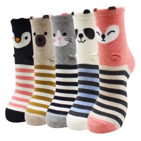 10 Pairs Fashion Colorful Kawaii Cute Cartoon Cotton Women Socks Harajuku Korean Halloween Cat Dog Owl Duck Fox Girl Socks (Color: AYT016, size: EU35-40)