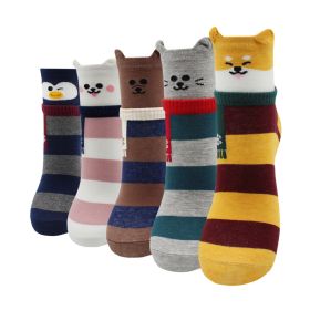 10 Pairs Fashion Colorful Kawaii Cute Cartoon Cotton Women Socks Harajuku Korean Halloween Cat Dog Owl Duck Fox Girl Socks (Color: JW2109, size: EU35-40)