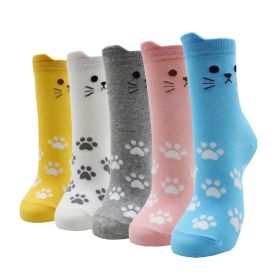 10 Pairs Fashion Colorful Kawaii Cute Cartoon Cotton Women Socks Harajuku Korean Halloween Cat Dog Owl Duck Fox Girl Socks (Color: JW2119, size: EU35-40)