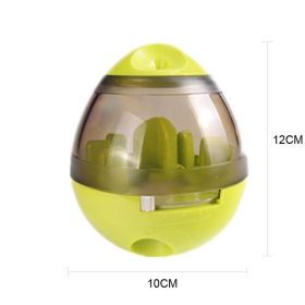 Dog Food Balls Tumbler Pet Puppy Feeder Dispenser Bowl Toy Leak Food Interactive Pet Tumbler Feeder Food Automatic Dispenser Bowl Interactive Balls (Color: Green)