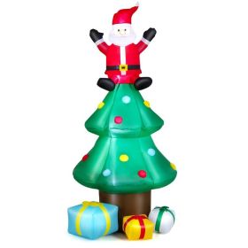 Christmas Decorations And Party Christmas Decor Inflatable W/ LED Lights (Color: Red & Green)