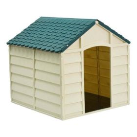 Dog House for Small Dogs, Beige/Green (Color: mocha/brown, size: L)