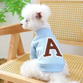 Factory Direct Supply Pet Clothes Teddy Bichon Dog Hoodie Autumn And Winter (Option: Letter A Sweater-M)