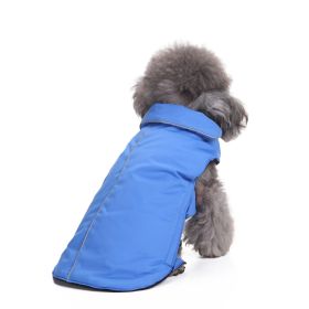 Reflective Dog Cotton Clothes Winter (Option: DZ154 Blue-2XL)