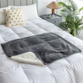 Lambswool Pet Blanket Duvet Waterproof (Option: Gray-150x127cm)