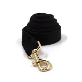 Black Velvet Gold Buckle Pet Collar Traction Rope Bow Poop Bag Four-piece (Option: Hand Holding Rope-L)