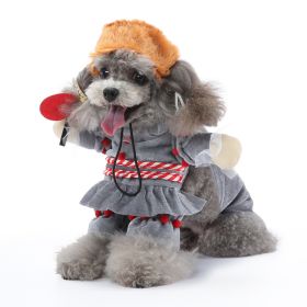 Pet Supplies Cartoon Upright Puppy Clothes (Option: PF84 Lady-XL)